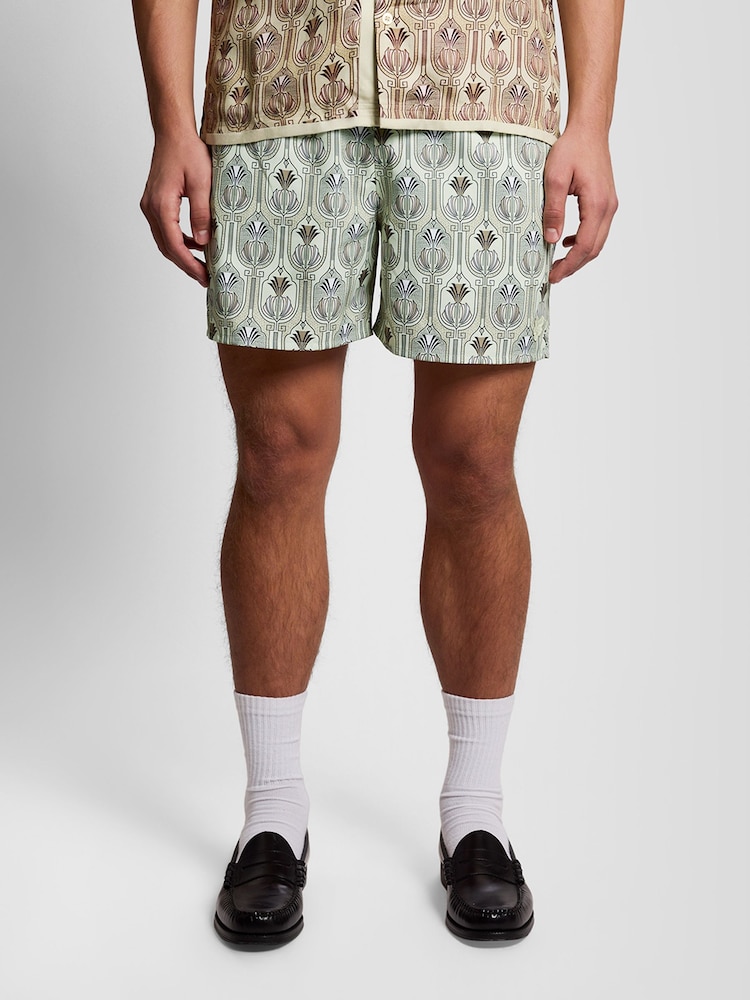 Lyle & Scott Green Botanical Swimshort - Image 2 of 6