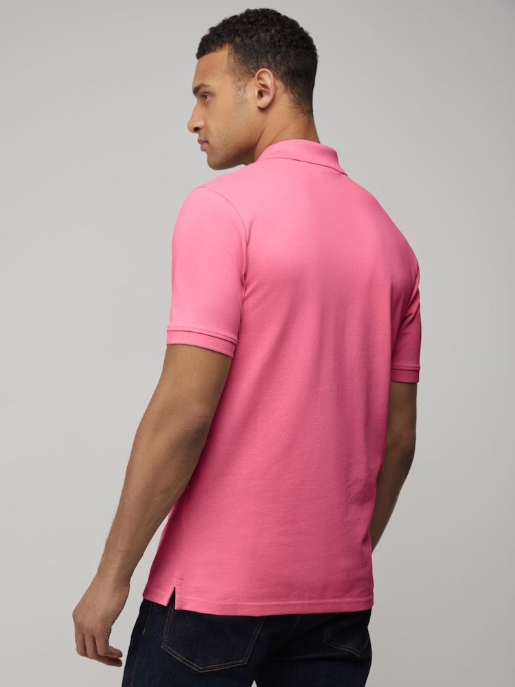 Lyle & Scott Bright Pink Classic Polo Shirt - Image 2 of 4 Lyle & Scott Bright Pink Classic Polo Shirt - Image 2 of 4