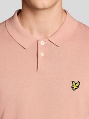 Lyle & Scott Cotton Short Sleeve Knitted Polo Shirt - Imaginea 3 din 6