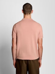 Lyle & Scott Pink Cotton Short Sleeve Knitted Polo Shirt - Image 4 of 6