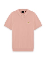 Lyle & Scott Pink Cotton Short Sleeve Knitted Polo Shirt - Image 5 of 6