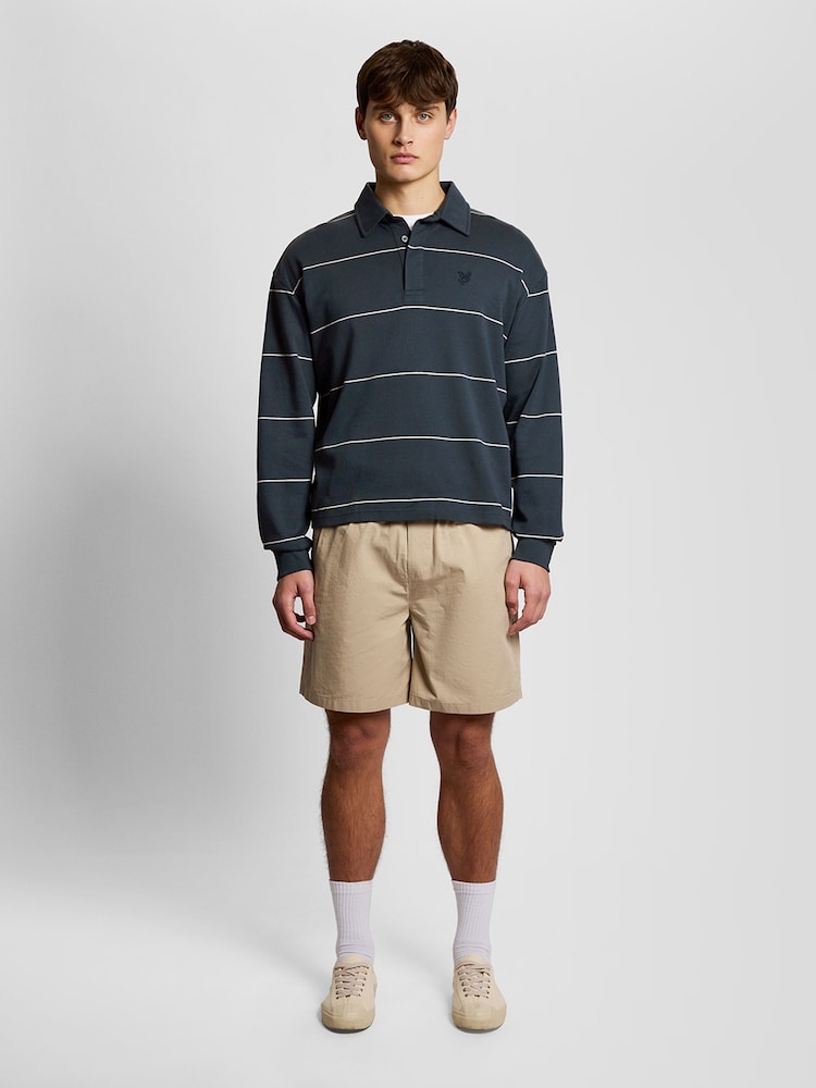 Lyle & Scott Grey Stripe Collared Sweatshirt - Image 2 of 6
