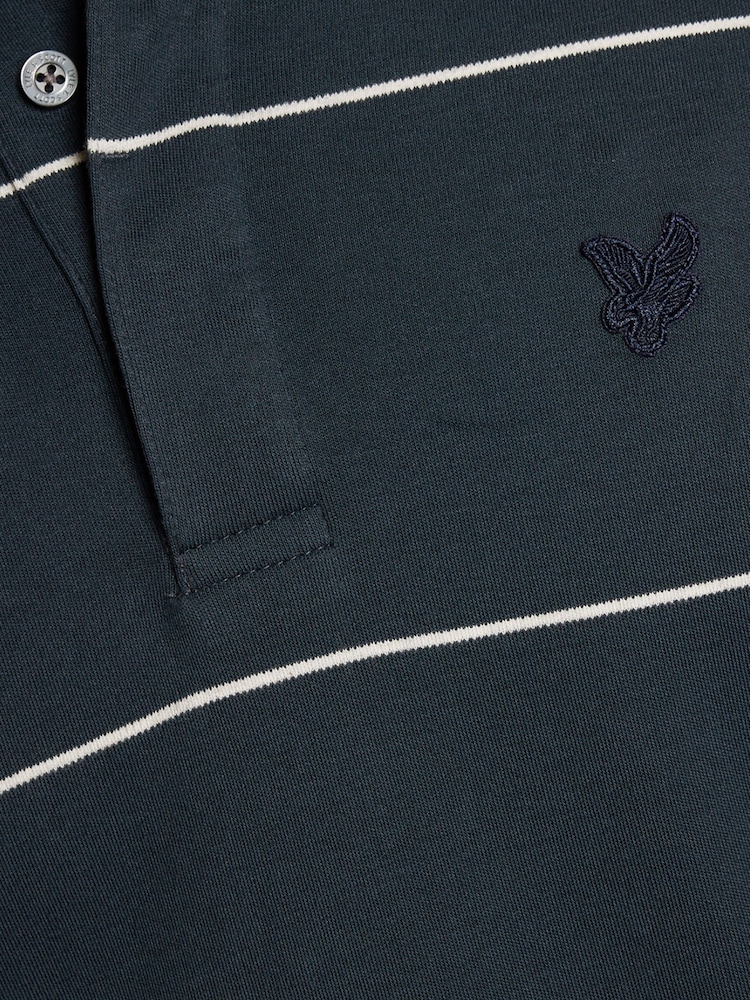 Lyle & Scott Grey Stripe Collared Sweatshirt - Image 6 of 6