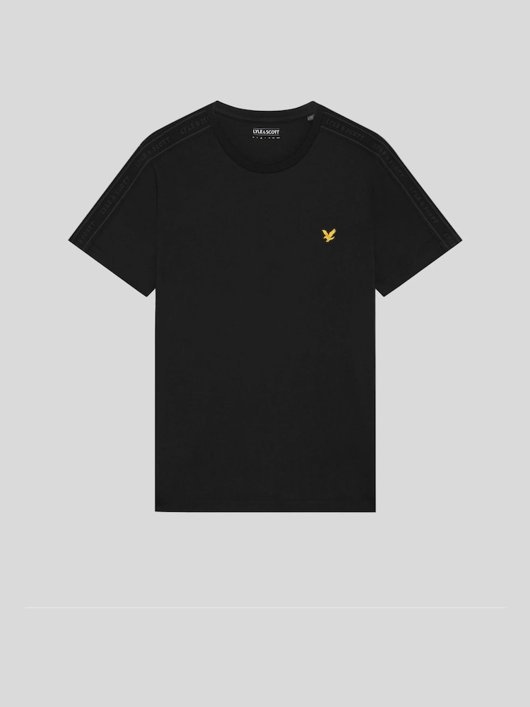Lyle & Scott Black Embossed Tape T-Shirt - Image 5 of 5 Lyle & Scott Black Embossed Tape T-Shirt - Image 5 of 5