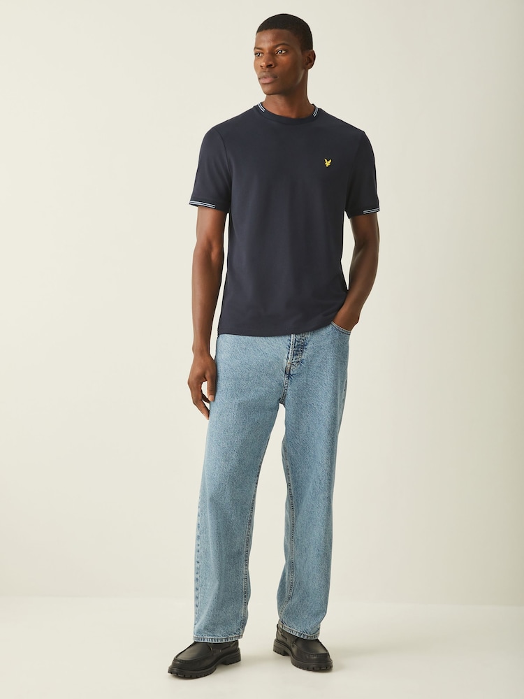 Lyle & Scott Blue Fine Tipped T-Shirt - Image 2 of 4