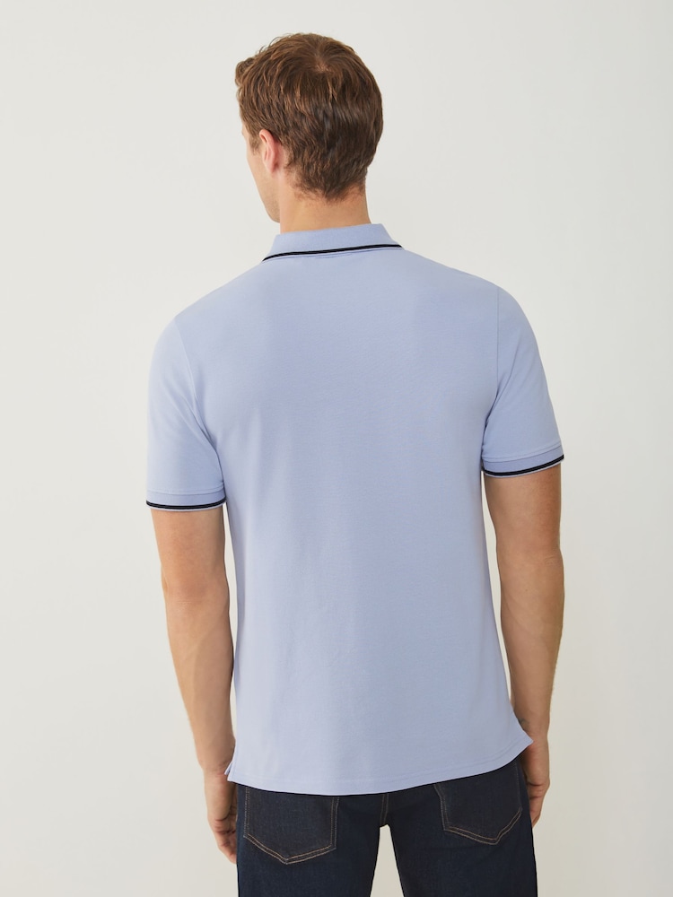Lyle & Scott Blue Tipped Polo Shirt - Image 4 of 4