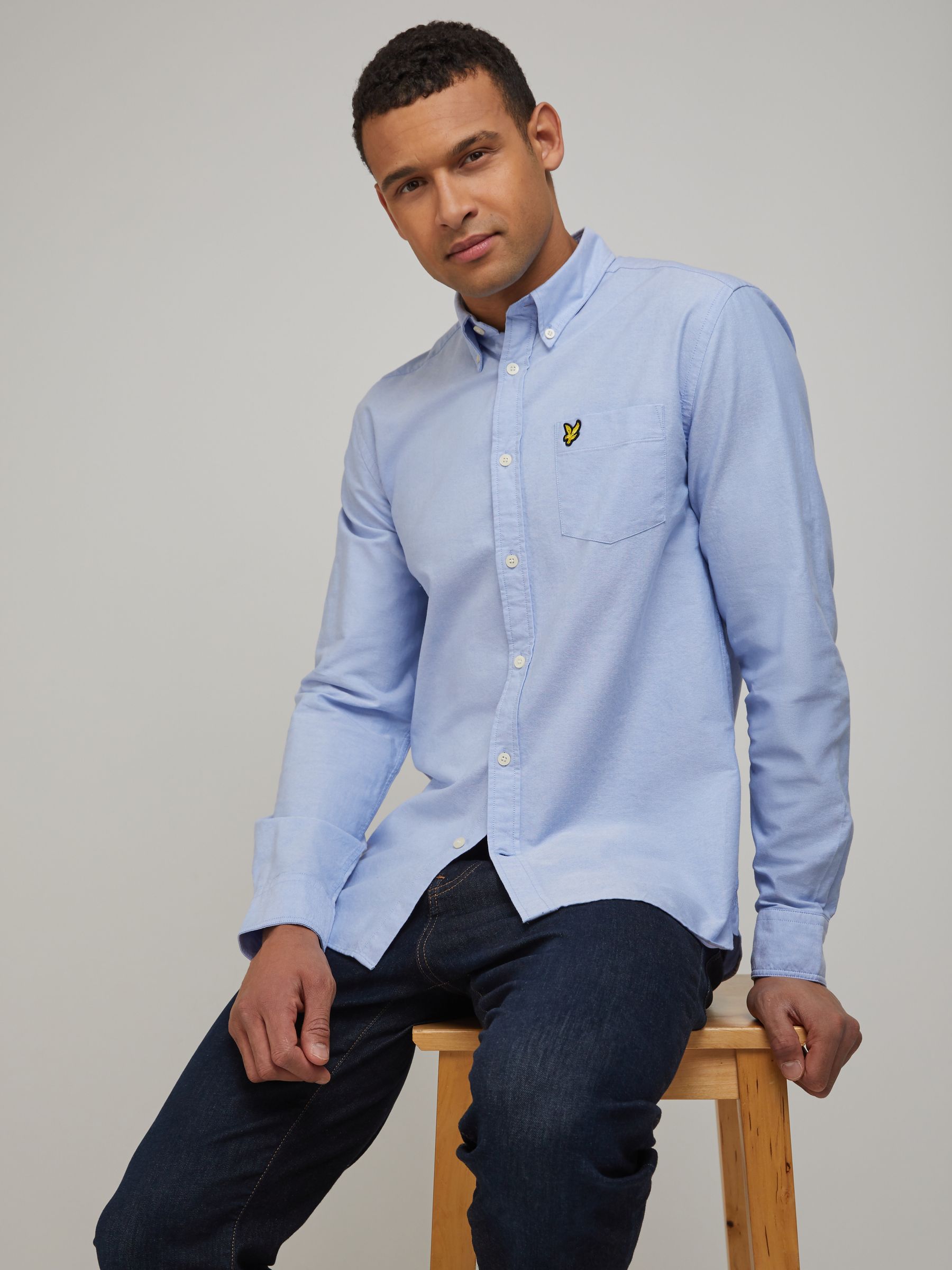 Buy Lyle & Scott Blue Cotton Oxford Shirt from Next USA
