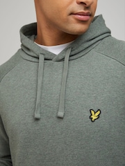 Lyle & Scott Green Tri Marl Raglan Hoodie - Image 4 of 4