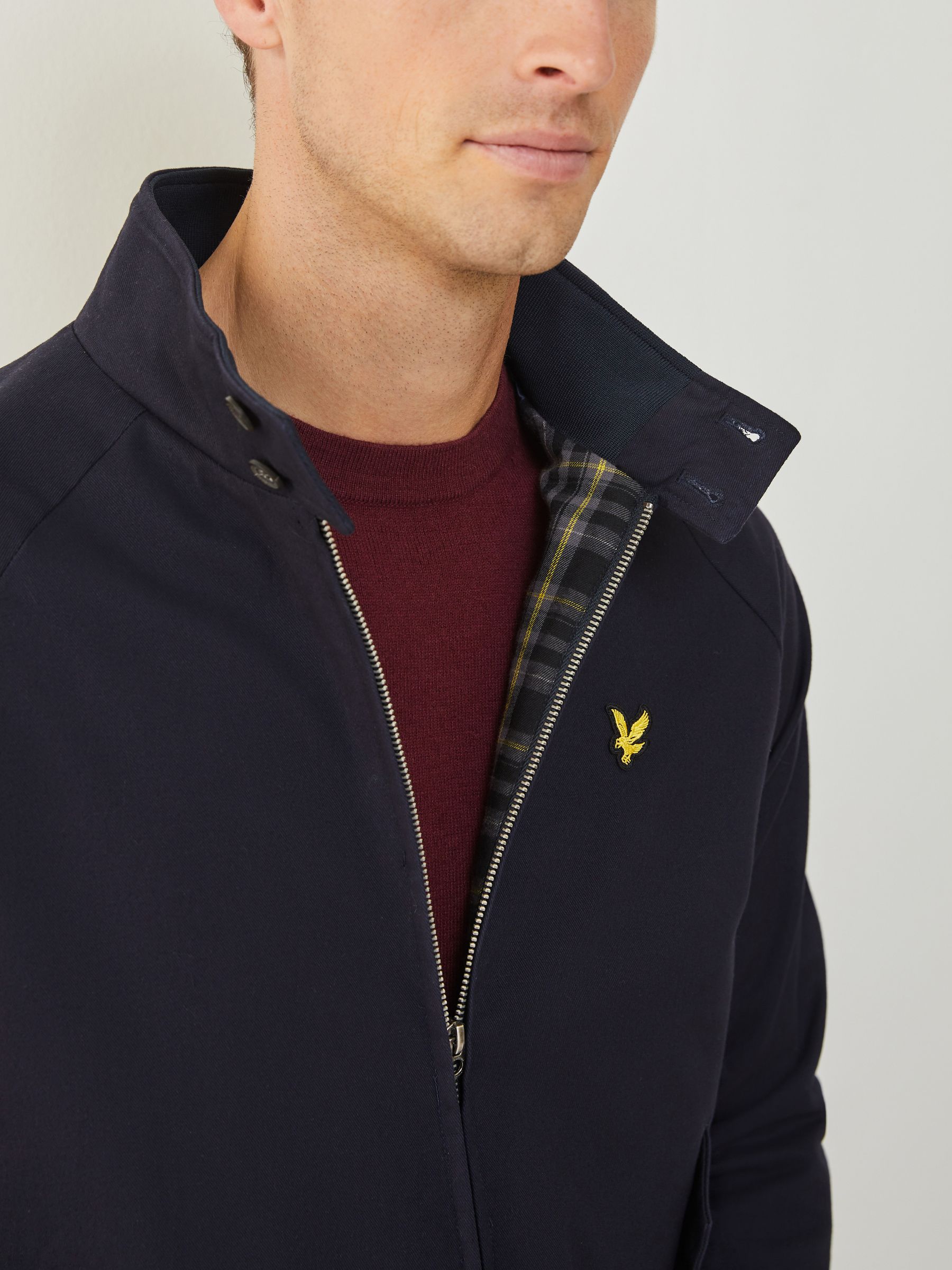 Cumpără Albastru - Lyle & Scott Cotton Harrington Jacket from Next