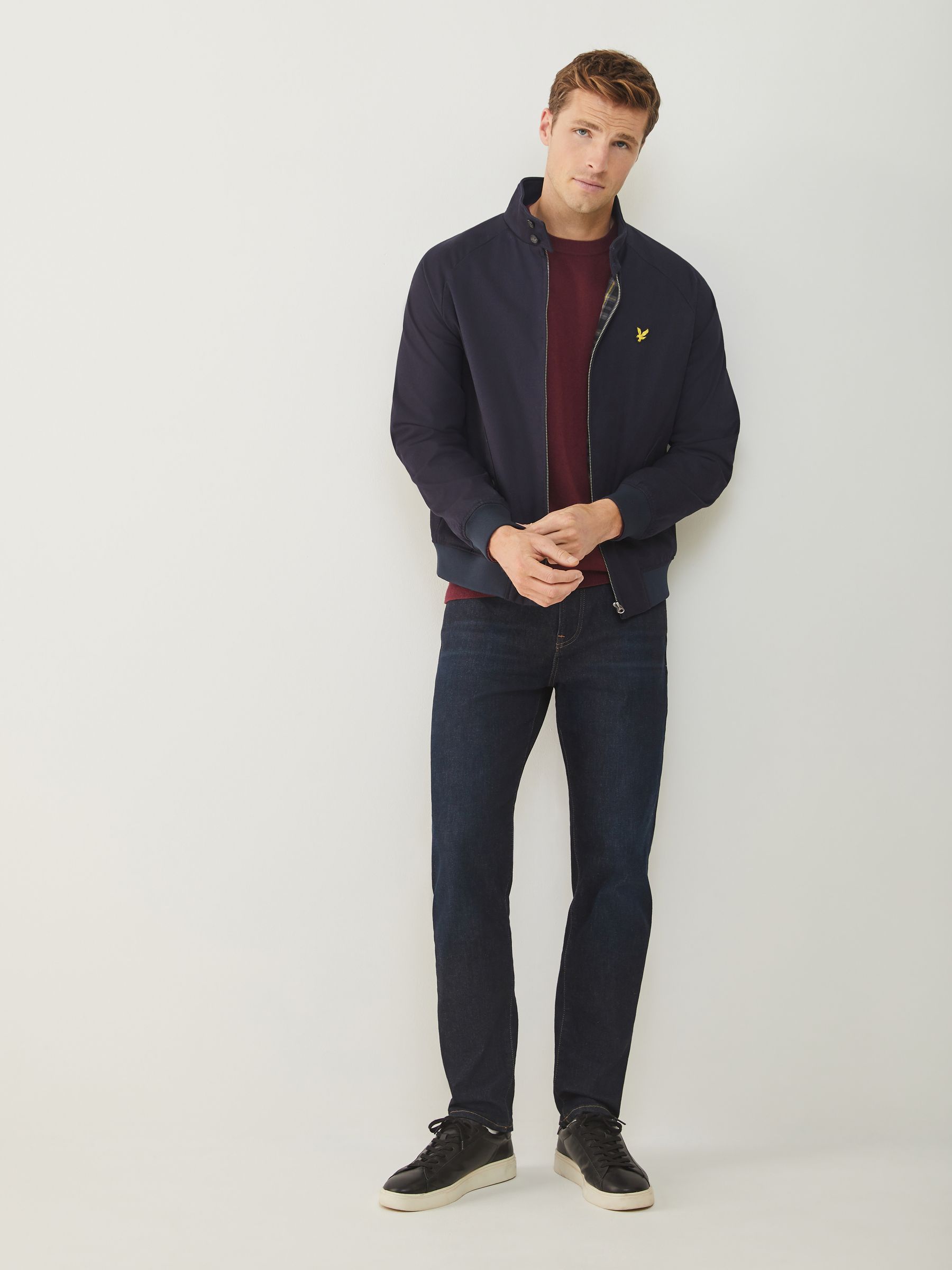 Buy Lyle & Scott Blue Cotton Harrington Jacket from Next USA