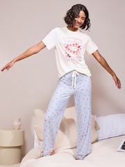 Friends Like These Blue Patisserie Short Sleeve Pyjamas - Image 2 of 4