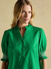 Joules Layla Short Sleeved Broderie Trim Mini Dress - Image 5 of 8