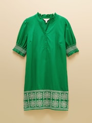 Joules Layla Short Sleeved Broderie Trim Mini Dress - Image 8 of 8