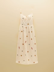 Joules Chloe Cream Sea Embroidered Midi Dress - Image 11 of 11