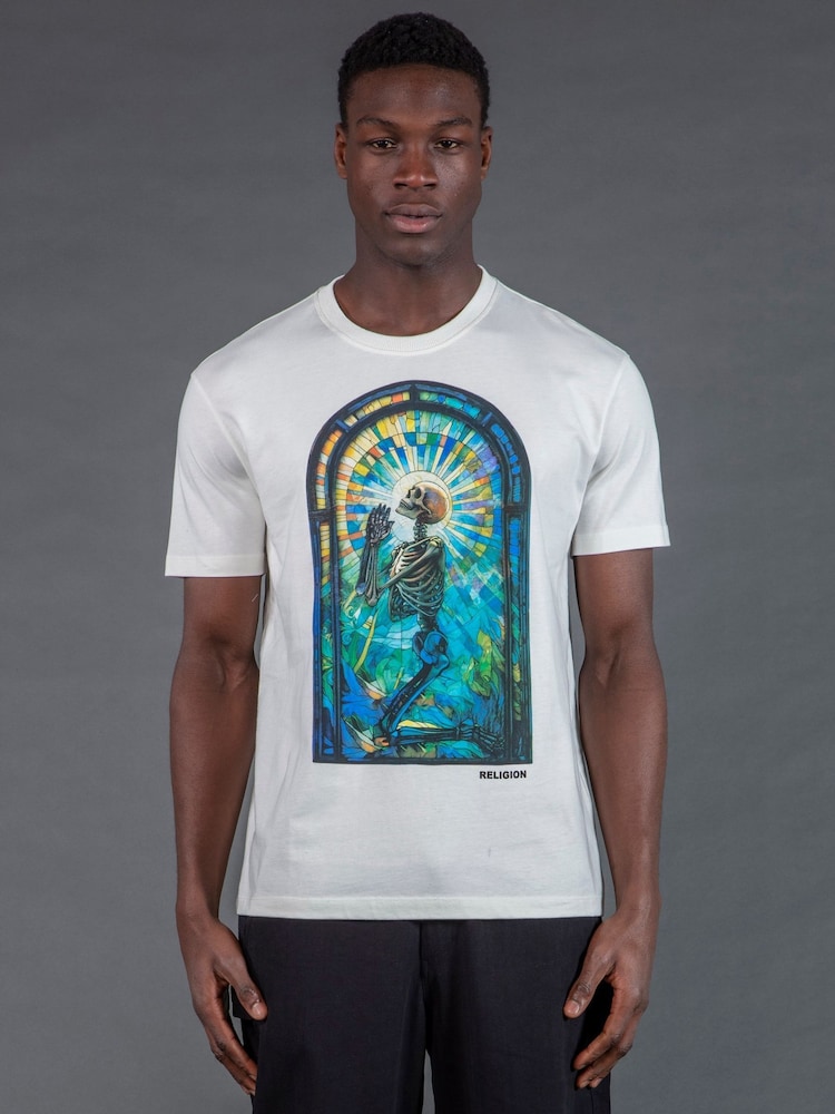 Religion White Praying Psychedelic T-Shirt - Image 2 of 5 Religion White Praying Psychedelic T-Shirt - Image 2 of 5