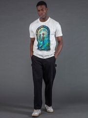 Religion White Praying Psychedelic T-Shirt - Image 4 of 5