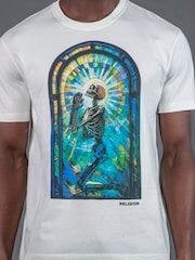 Religion White Praying Psychedelic T-Shirt - Image 5 of 5