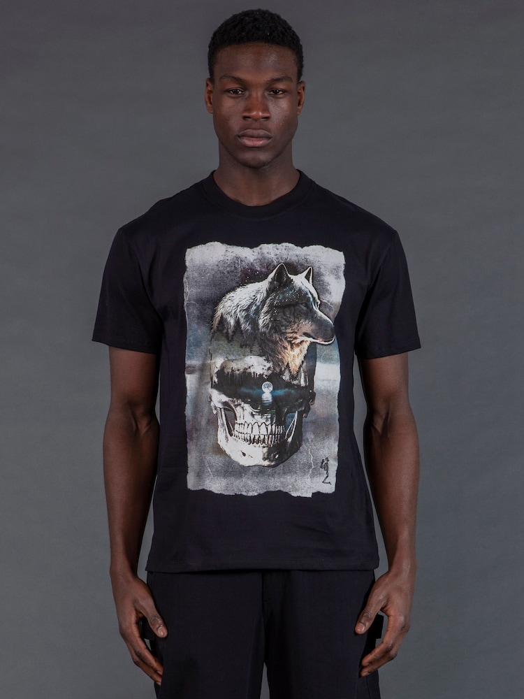 Religion Black Wolves T-Shirt - Image 1 of 4