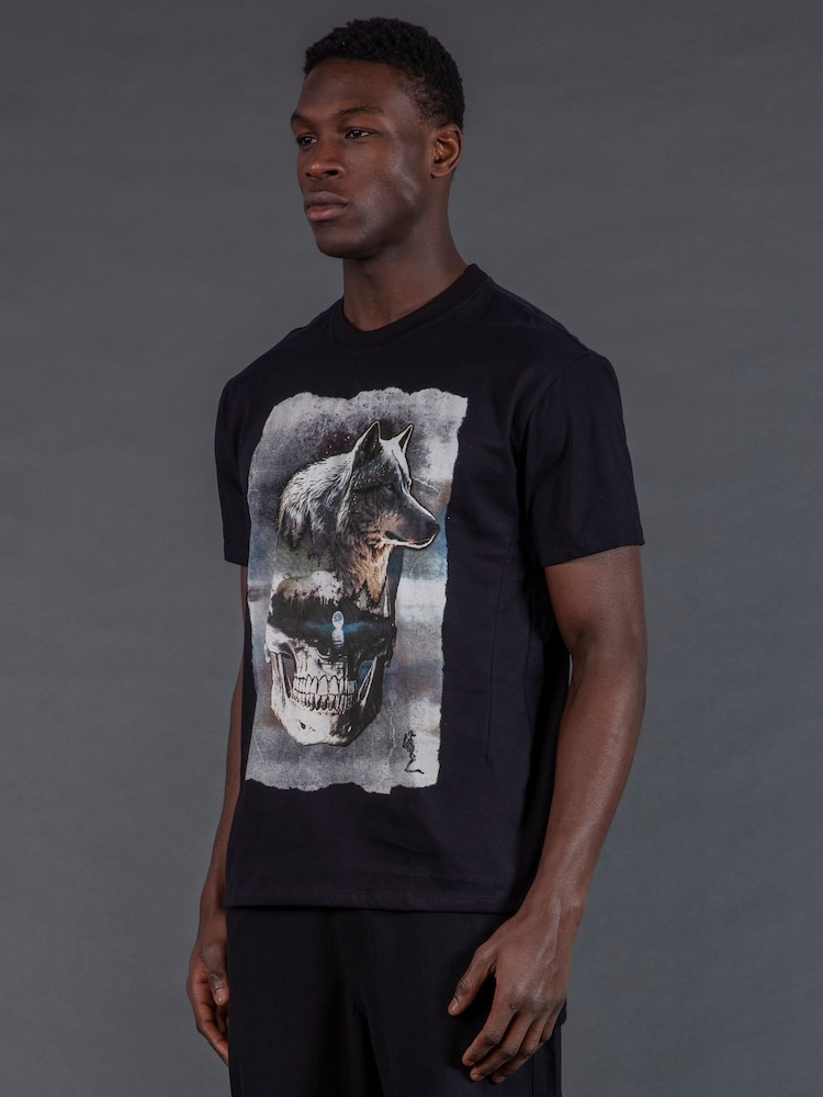 Religion Black Wolves T-Shirt - Image 2 of 4