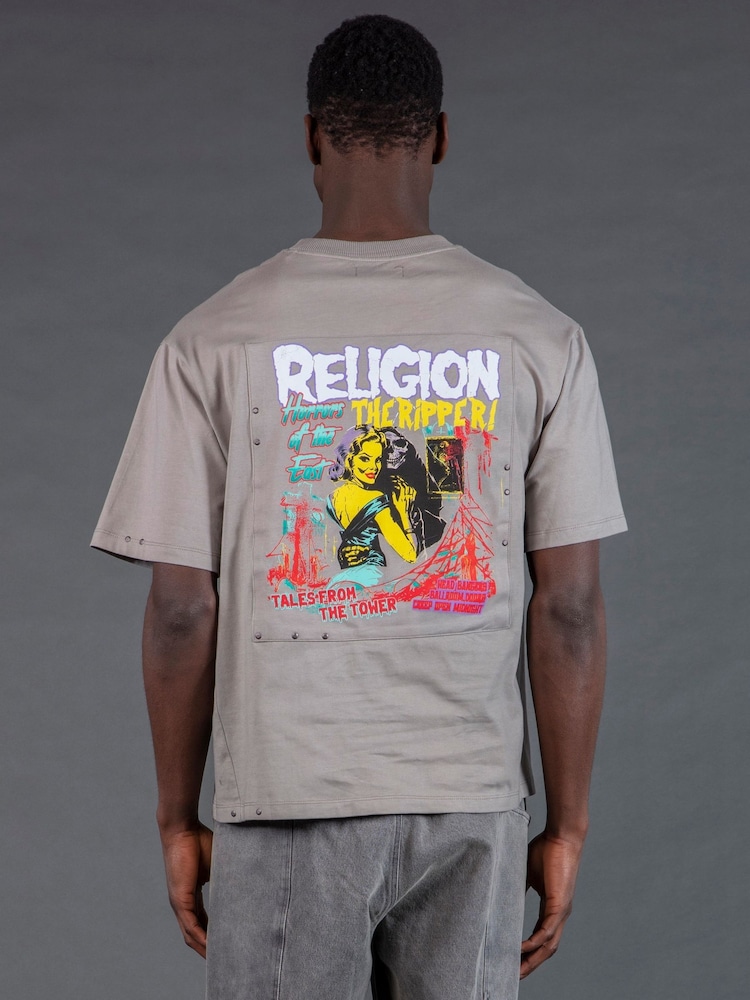 Religion Grey Acid Ripper T-Shirt - Image 1 of 6 Religion Grey Acid Ripper T-Shirt - Image 1 of 6