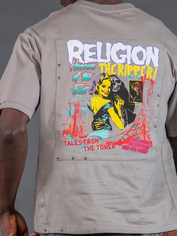 Religion Grey Acid Ripper T-Shirt - Image 6 of 6 Religion Grey Acid Ripper T-Shirt - Image 6 of 6