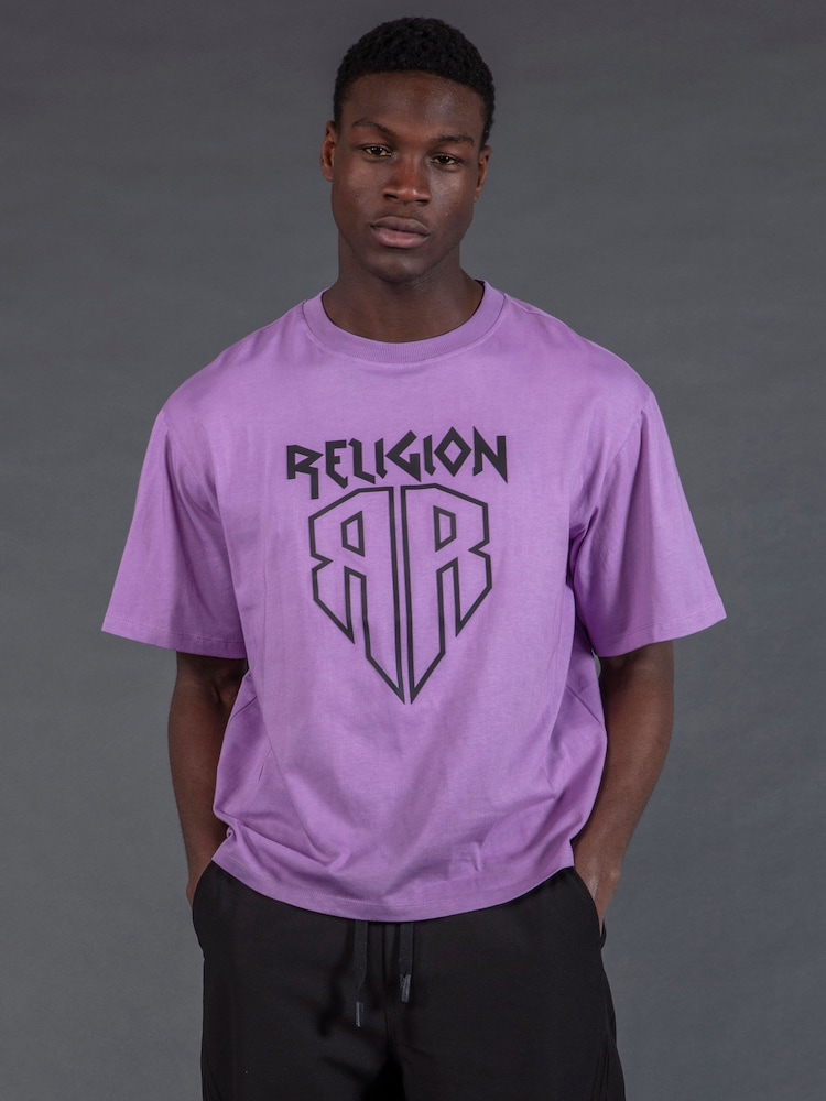 Religion Purple Shield T-Shirt - Image 1 of 4 Religion Purple Shield T-Shirt - Image 1 of 4