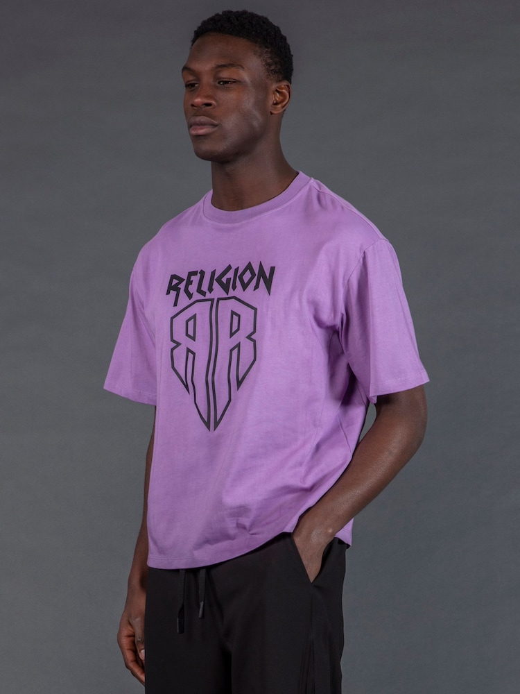 Religion Purple Shield T-Shirt - Image 2 of 4 Religion Purple Shield T-Shirt - Image 2 of 4