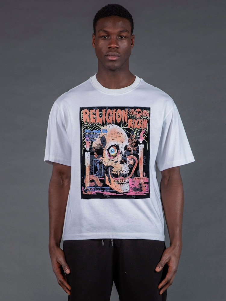 Religion White Rocking T-Shirt - Image 1 of 3