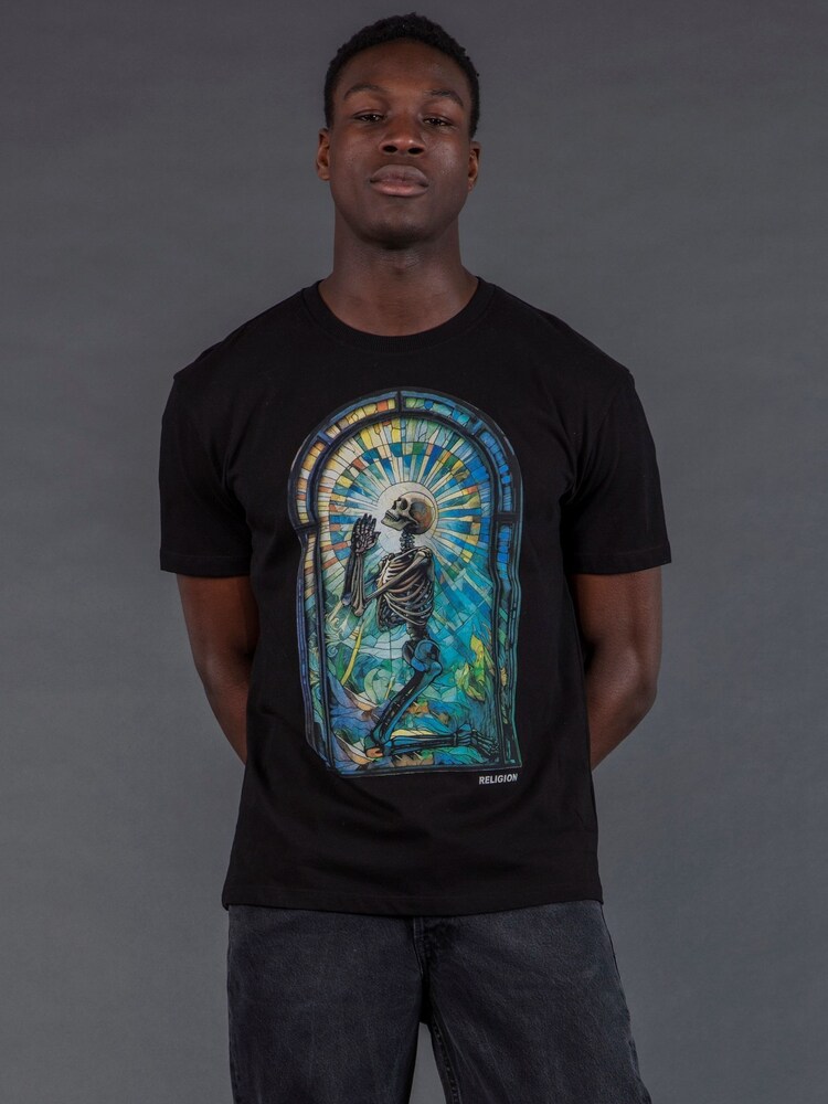 Religion Black Praying Psychedelic T-Shirt - Image 2 of 6 Religion Black Praying Psychedelic T-Shirt - Image 2 of 6