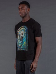 Religion Black Praying Psychedelic T-Shirt - Image 4 of 6
