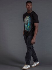 Religion Black Praying Psychedelic T-Shirt - Image 5 of 6