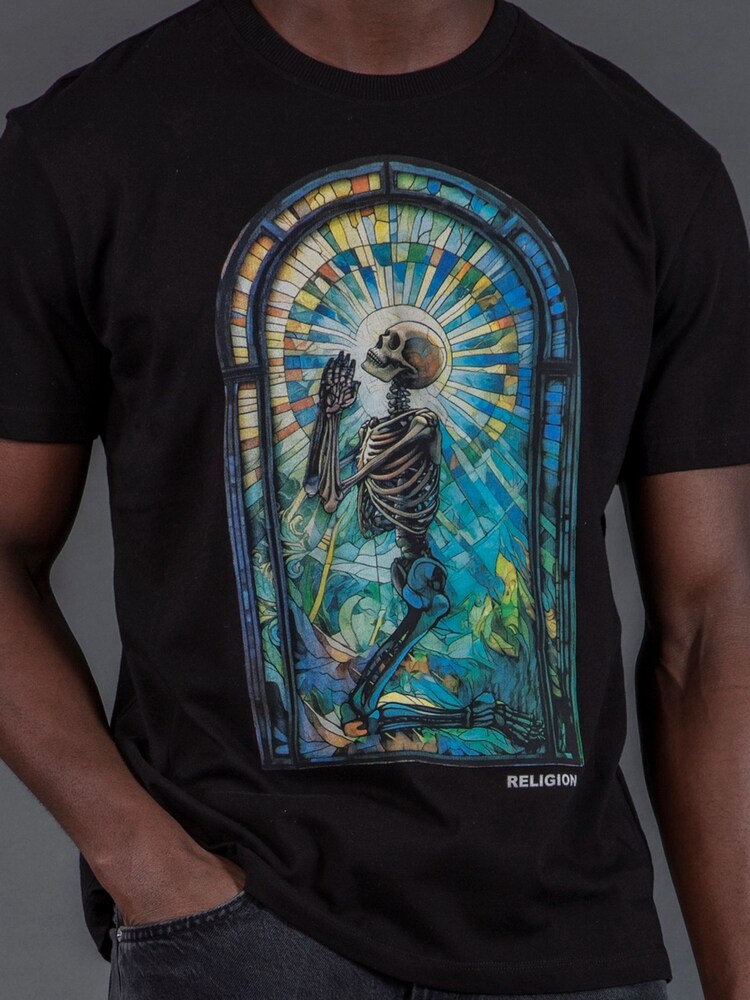 Religion Black Praying Psychedelic T-Shirt - Image 6 of 6 Religion Black Praying Psychedelic T-Shirt - Image 6 of 6