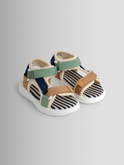 JoJo Maman Bébé Stone Adjustable Strap Sandals - Image 1 of 4