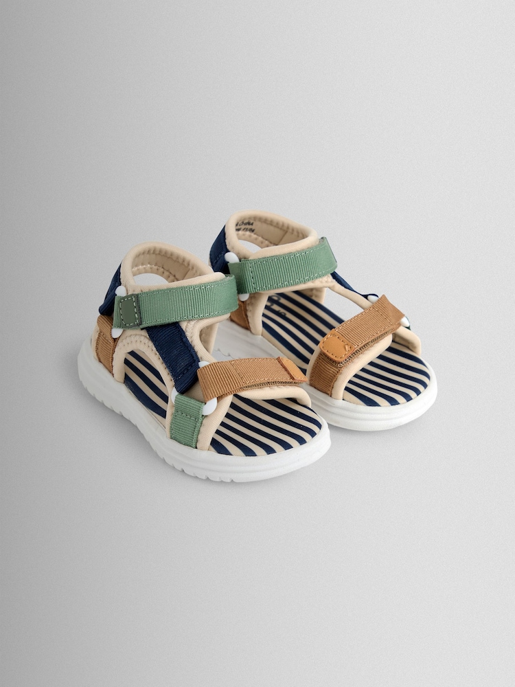 JoJo Maman Bébé Stone Adjustable Strap Sandals - Image 1 of 4