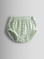 JoJo Maman Bébé Green Garden Mouse Appliqué Frill Collar Baby Dress - Image 5 of 7