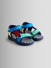 JoJo Maman Bébé Primary Colourblock Adjustable Strap Sandals - Image 1 of 4