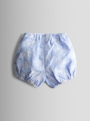 JoJo Maman Bébé Blue Broderie Dress, Bloomers & Headband Set - Image 5 of 7