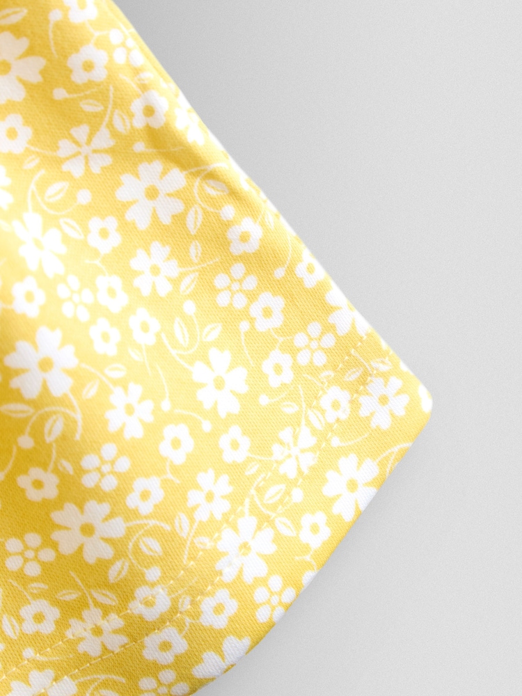 JoJo Maman Bébé Yellow Ditsy Floral Skort - Image 5 of 5