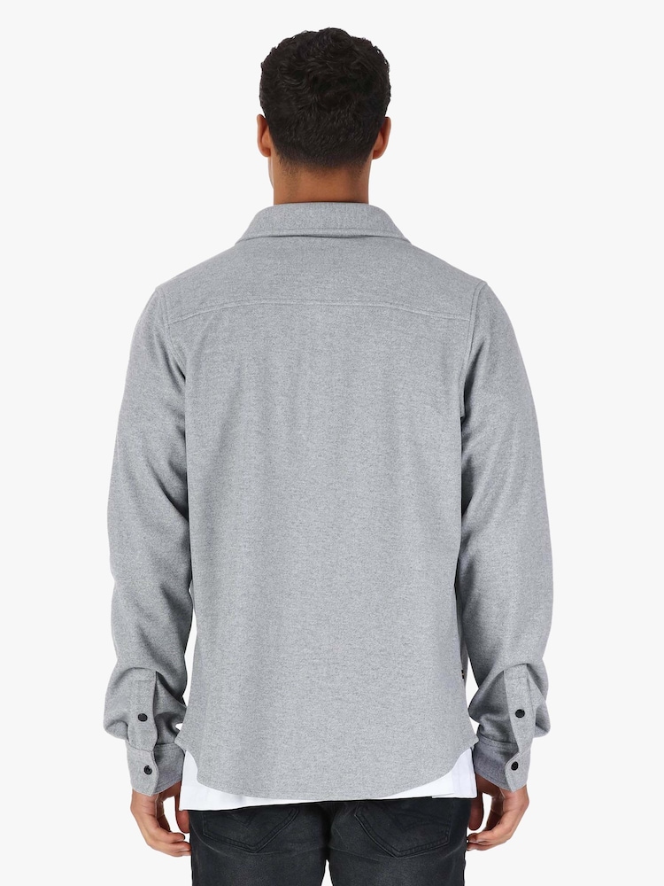 Luke 1977 Ettrick Overshirt Mid Mrl Grey - Image 2 of 6 Luke 1977 Ettrick Overshirt Mid Mrl Grey - Image 2 of 6
