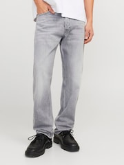 JACK & JONES Grey Chris Relaxed Fit Jeans - Image 1 of 5