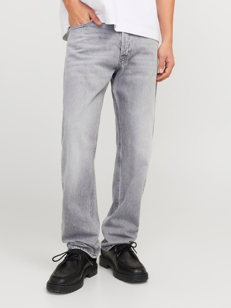JACK & JONES Grey Chris Relaxed Fit Jeans - Image 1 of 5 JACK & JONES Grey Chris Relaxed Fit Jeans - Image 1 of 5