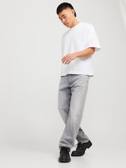 JACK & JONES Grey Chris Relaxed Fit Jeans - Image 2 of 5