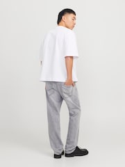 JACK & JONES Grey Chris Relaxed Fit Jeans - Image 4 of 5