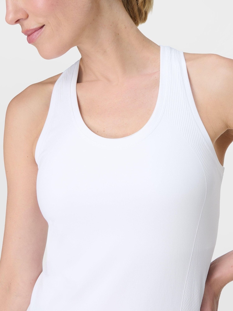 Sweaty Betty White Athlete Seamless Workout Tank Top - Image 2 of 7 Sweaty Betty White Athlete Seamless Workout Tank Top - Image 2 of 7