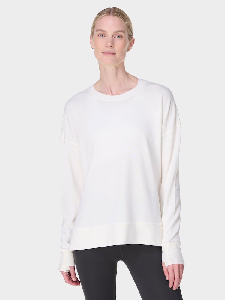 Sweaty Betty White After Class Longline Sweatshirt - Image 1 of 7 Sweaty Betty White After Class Longline Sweatshirt - Image 1 of 7