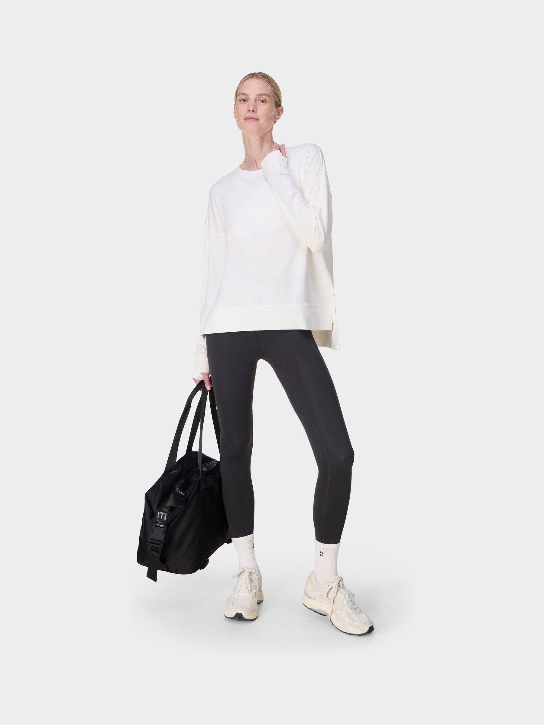 Buy Sweaty Betty White After Class Longline Sweatshirt from Next