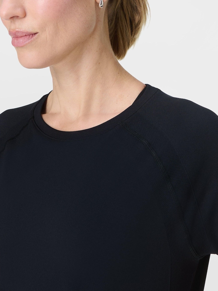 Sweaty Betty Black Athlete Featherweight Loose Seamless T-Shirt - Image 2 of 7 Sweaty Betty Black Athlete Featherweight Loose Seamless T-Shirt - Image 2 of 7