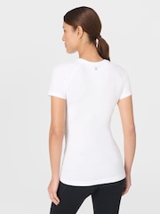 Blanco - Camiseta deportiva sin costuras Betty Athlete de Sweaty - Imagen 5 de 7
