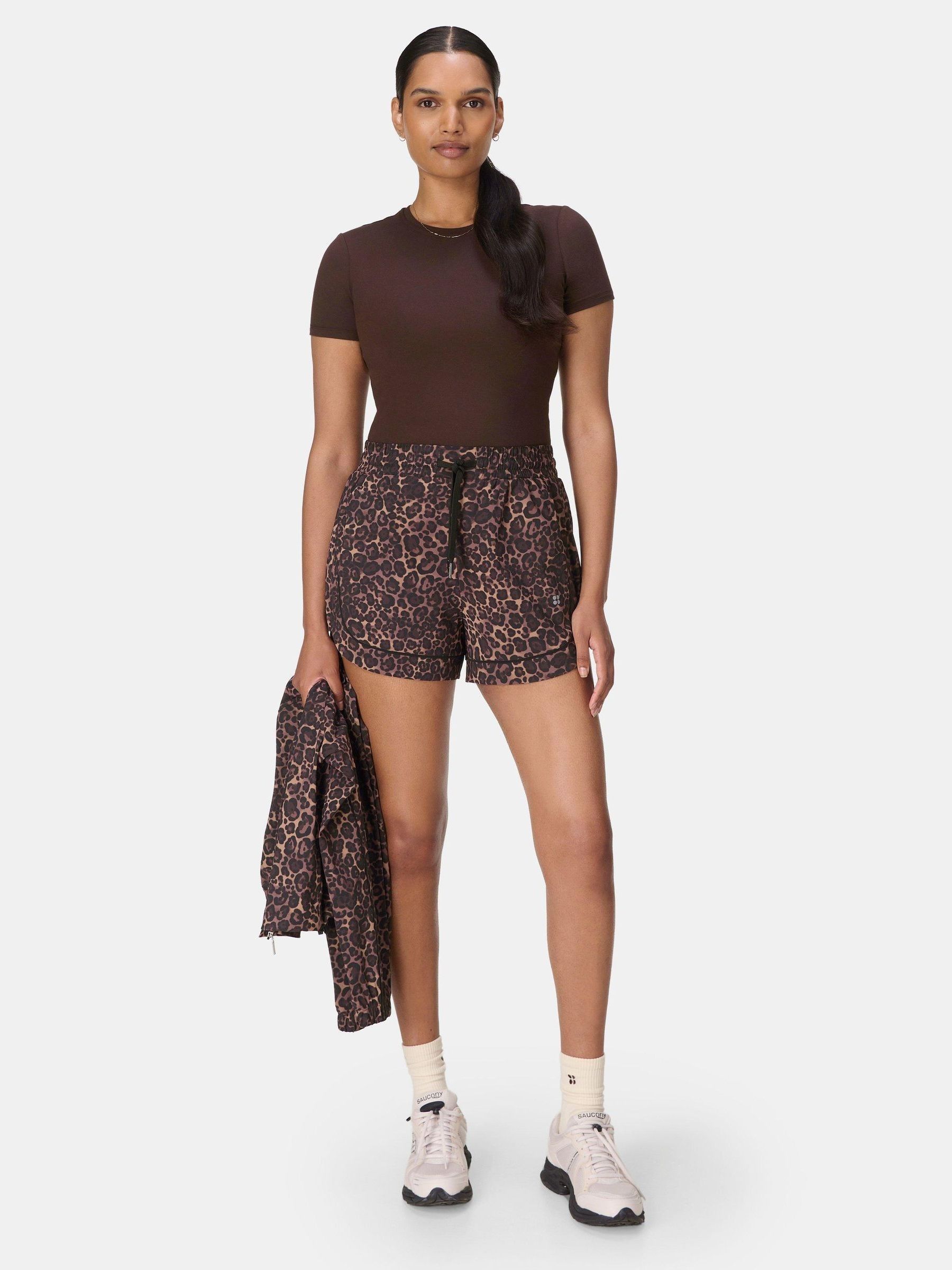 Buy Sweaty Betty Brown Explorer Track Piped Short from Next USA