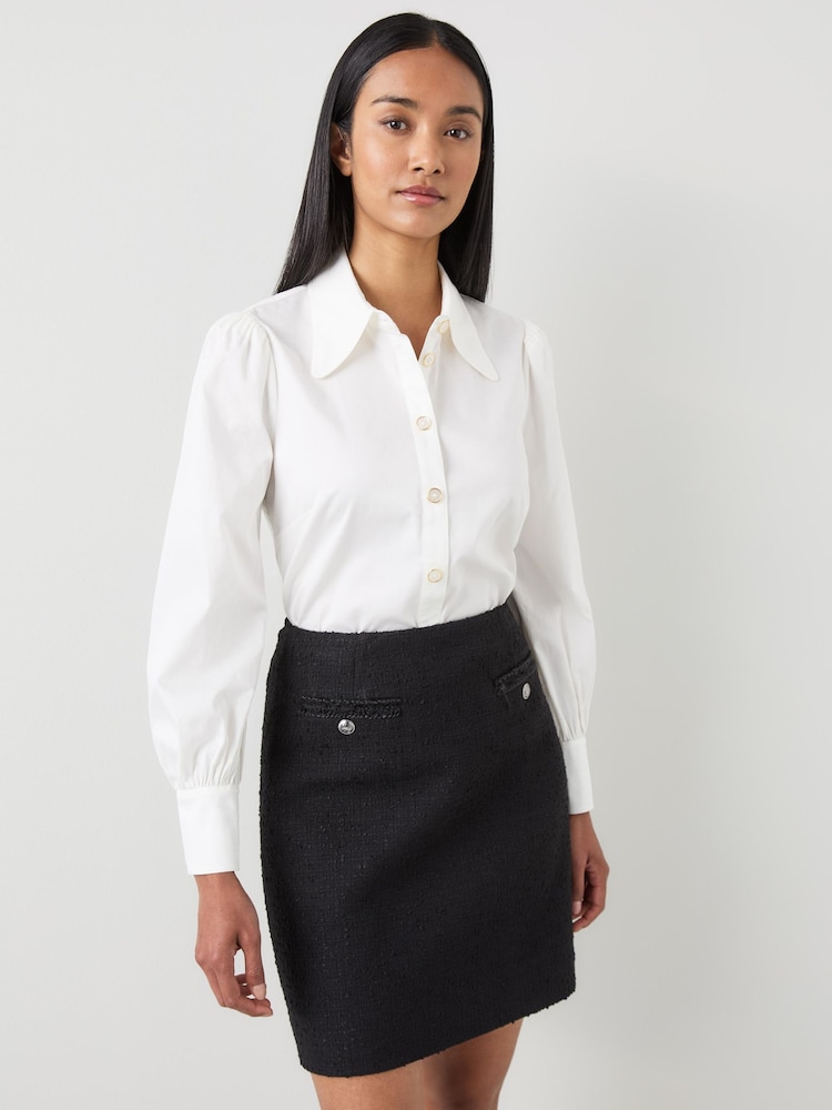 LK Bennett Cream Sonya Birch Print Silk Blend Blouse - Image 2 of 4